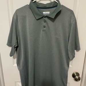 Columbia Omni-Shade Sun Protection Men's Green Polo Shirt Short Sleeve XL